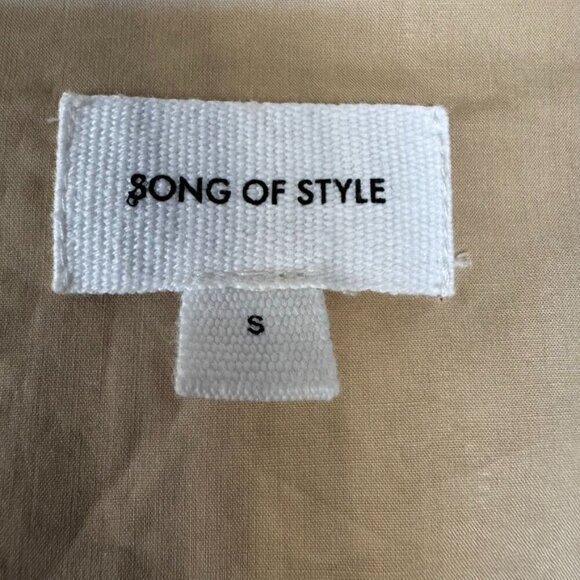 Song of Style Kelso Top 100% Cotton Sand Beige Oversized Button Up Shirt Size S - Picture 12 of 15